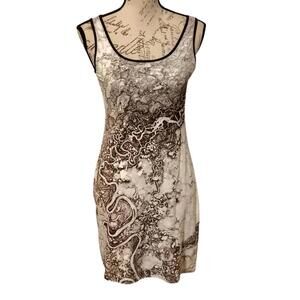 Invision Tank Mini Dress Size Medium - Art To Wear Earthy Artsy Statement